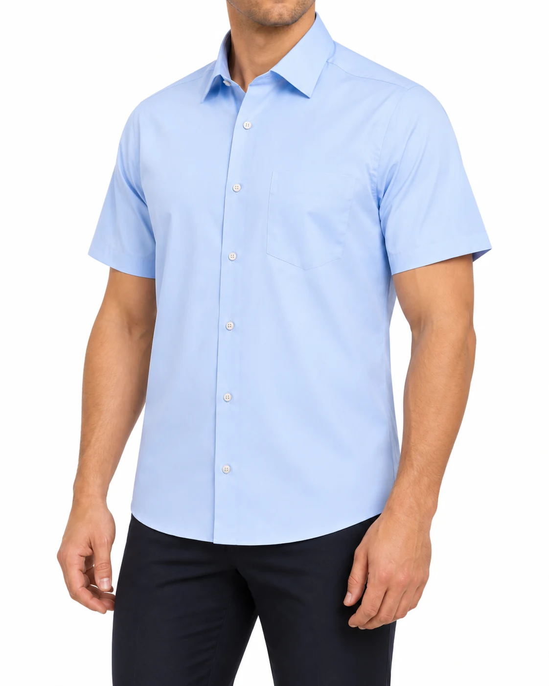 Рубашка хлопковая Regular Fit — фото 4
