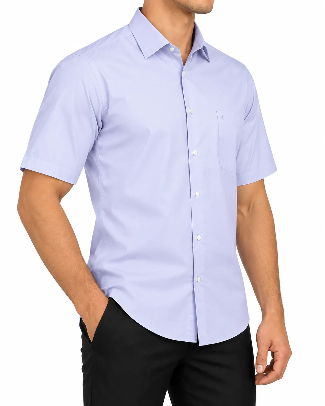 Рубашка хлопковая Regular Fit — фото 4