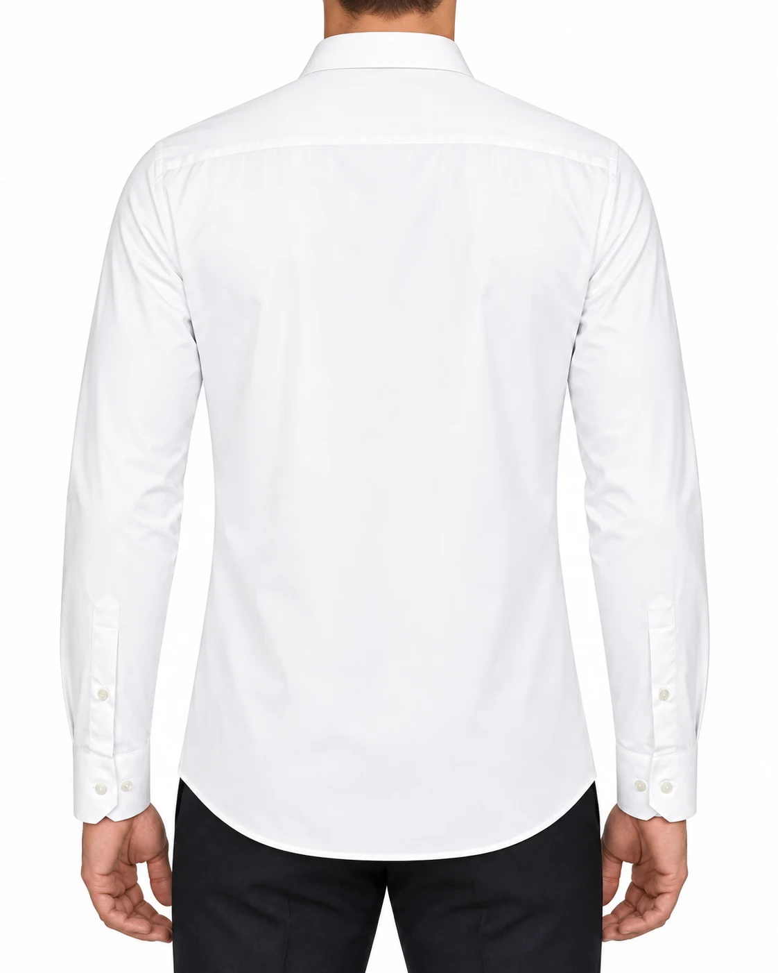 Рубашка хлопковая Slim Fit — фото 5