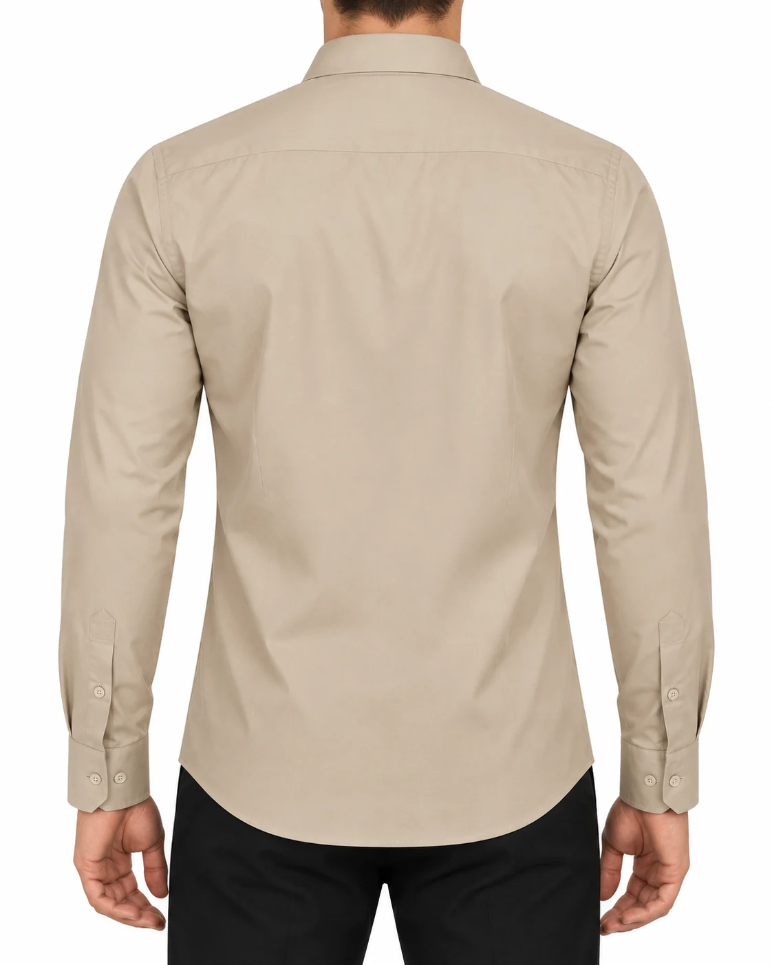 Рубашка хлопковая Slim Fit — фото 5