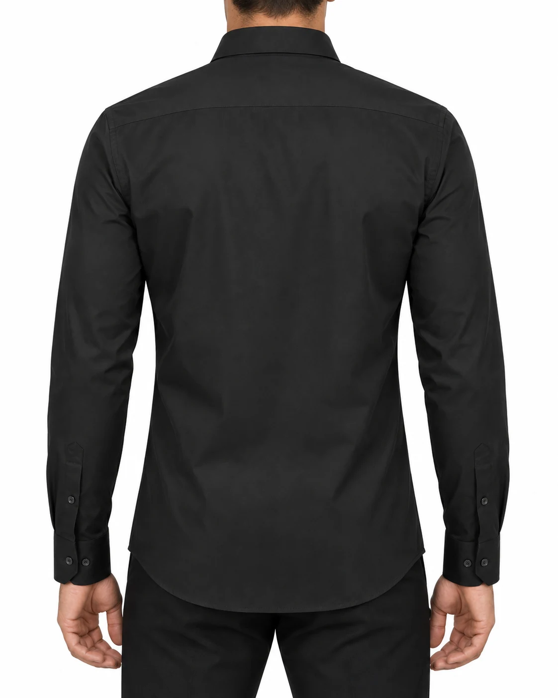 Рубашка хлопковая Slim Fit — фото 5